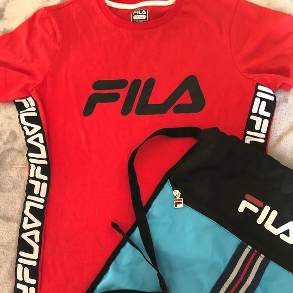 FILA women’s sport street top shirt small red - Picture 1 of 8
